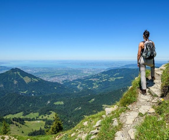 Wandertour am Pfänder mit Ausblick über die Berge